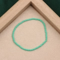 Handmade green seed bead bracelet featuring a minimalist Korean bohemian design - Style 33-Solid Green Seed Beads
