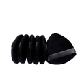 Black velvet makeup puff set with 4 round and 1 large triangle sponge for face powder - Black Pineapple Puff-4pcs