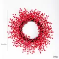 Ghirlanda di Natale con bacche rosse da 20 pollici, decorazione festiva da 50cm per porte - Corona di Bacche 50CM 12 Teste