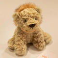 Peluche de león en color caqui claro con melena suave marrón rojizo para niños - Estilo León / 25cm