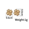 Minimalist gold-plated clover earrings in stainless steel with a smooth polished finish - Mini Clover Studs (JZE834-A)