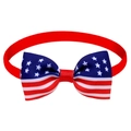 Independence Day dog bow tie with American flag stars and stripes patterns - Mixed Proportion Flag Design