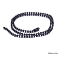 Collana a sfere nere in acciaio al titanio 3mm larghezza 500mm con connettore - 500mmx3mm / Nero