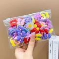 Colorful butterfly and daisy hair ties in high elasticity nylon fabric for girls - Butterfly Knot (20 Pcs)
