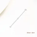 8cm S925 sterling silver adjustable extension chain for necklaces and bracelets - 8cm / Silver