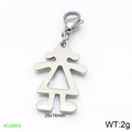 Silver stainless steel female symbol charm with lobster clasp and size labels - Female Symbol (KLJ230-Z)