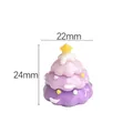 Mini resin Christmas tree accessory with purple gradient finish and yellow star topper - Gradient Purple