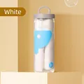 Toalla blanca absorbente para mascotas en empaque cilíndrico con asa de transporte gris - 65*44cm / Blanco