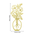 Decoración de pared nórdica minimalista de metal dorado mate con diseño de flores - Estilo C / Dorado