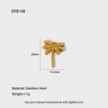 Detailed view of gold-plated stainless steel palm tree pendant with dimensions 20mm by 14.5mm - Gold Palm Tree Pendant
