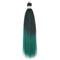 Tresses Easy Braids 26 pouces avec dégradé de fibres synthétiques vert émeraude - Ombré Vert Foncé vers Émeraude (FR-17)