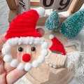 Handmade Santa Claus bow brooch crafted from soft twist sticks for Christmas - Santa Claus Brooch / One Size