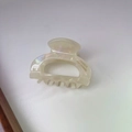 Pinza pequeña de acetato blanco marfil nacarado con inscripción hecha a mano - 1# Blanco Sirena