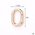 Minimalist light gold zinc alloy spring gate oval buckle for DIY bag accessories - 20mm Round Spring Ring / Gold
