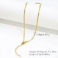Golden 18K gold-plated stainless steel snake chain necklace with 1.8mm width - 1.8mm Dense Snake Chain - Gold