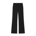 Pantalones negros de traje para mujer con corte recto, trabillas para cinturón y botones - XS / Pants