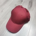 Classic burgundy ponytail baseball cap in pure solid color with adjustable back opening - Adult, Adjustable / Burgundy