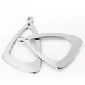 Pendenti geometrici a trapezio in acciaio inossidabile con doppi fori di collegamento - Ciondolo a Triangolo Inclinato 22mmx34mm