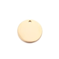 Minimalist gold-plated stainless steel round disc charm pendant for DIY jewelry making - Gold 25mm (KLJ071-Z)