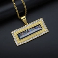 Collar chapado en oro con colgante de La Última Cena, pedrería y cadena de cordón - Colgante de La Última Cena / Dorado - Solo Colgante
