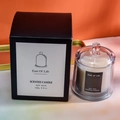 Candela profumata soia 150g East of Life in campana di vetro con scatola regalo nera - Grigio