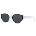 Occhiali da sole chic cat-eye con montatura bianca classica e lenti grigio scuro - Montatura Bianca Lenti Grigie