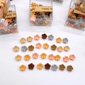 Cute colorful mini flower hair clips for baby girls in various pastel shades - 11# Brown Flower Style (36Pcs Boxed)