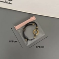Thickened 8x8cm pink zipper jewelry storage bag for bracelets and earrings - 50 Silk Pink Transparent Zipper Bag / 8x8cm
