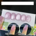 Cat eye nail polish in N06 mauve pink with sheer finish and sparkling magnetic glitter - N06 Wind Chime 7ml