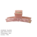 Pinza de pelo de acetato rosa con detalle D dorado de 8,8 cm para peinados elegantes - Rosa Claro