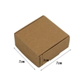 Brown kraft paper gift box in 7x7x3cm size, square cardboard packaging for small items - Kraft Paper / Square 7*7*3cm