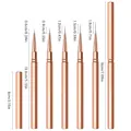 Rose gold nail art liner brush set with detailed size chart from 6mm to 18mm - 6/9/12/15/18mm / Rose Gold 5-Piece Set