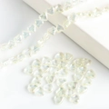 8mm iridescent transparent heart-shaped glass beads for DIY jewelry making and crafts - Crystal Yellow