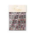 Pegatinas 3D relieve para uñas con conejitos, lazos rojos y corazones modelo to-2657 - Conejito con lazo-Relieve (to2657)
