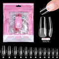 Tabella taglie dettagliata per 504 pezzi unghie in gel in 12 diverse misure a mandorla - Stile Ballerina Lungo (OMB-12)