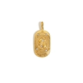 18K gold plated stainless steel Pisces zodiac pendant with crystal stones - Pisces