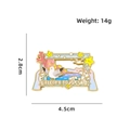Magnete di Weihai tramonto costiero in metallo pin da 4,5x2,8cm peso 14g - Parco Weihai