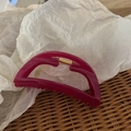 Elegante molletta per capelli cava rosso rosa con design semitondo per capelli folti - 1# Viola