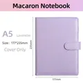 A5 purple faux leather loose-leaf notebook binder shell with snap closure 177x235mm - A6 Casing / A5 - Purple (single Shell)