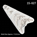 Stampo in silicone bianco per ghirlande di fiori in fondente e argilla, 7x13x1cm - Stile 3 / Grigio