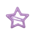 Star-shaped purple snap hair clip for children with smooth lacquered finish and gloss - Style 8-Purple Painted