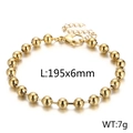 Minimalist golden bead chain bracelet in 6mm stainless steel with lobster clasp closure - 6mm Gold Color (KB166903-Z)