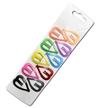 Lot de 10 pinces à cheveux colorées en forme de cœur sur carte pour enfants - Cœur Multicolore