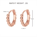 Minimalistische roségoldene Perlen-Creolen aus Messing mit 13 mm Durchmesser - Roségold
