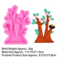 Molde de silicona rosa árbol B572 para decoración de pasteles de fondant y chocolate DIY - 1# B572 / Rosa
