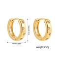 18K vergoldete Sonnen-Stern-Ohrringe mit Zirkonia, Maße 13mm x 14mm auf weißem Grund - Gold Sonnenmotiv (22789)