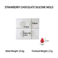 4-cavity white silicone strawberry mold for chocolate cake baking and DIY resin crafts - Strawberry Chocolate Cake Silicone Mold