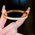 【22】gold Triple-row Diamond Bangle