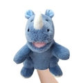 Marionetta a mano in peluche rinoceronte blu, morbido giocattolo interattivo per bambini e asilo. - Rinoceronte / 25cm
