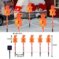 Solar powered gingerbread man pathway lights for outdoor Christmas garden decoration - Gingerbread Man (Red Tube)